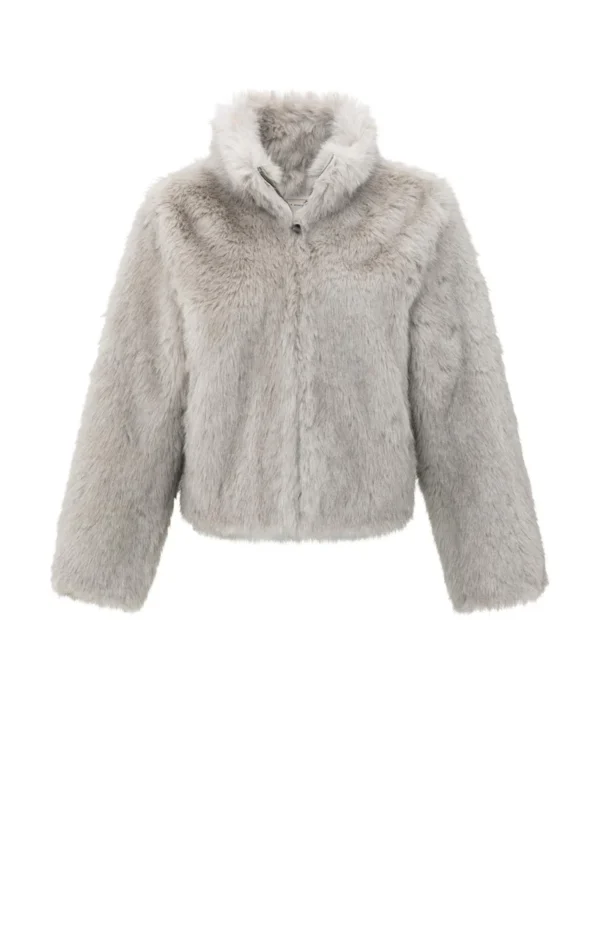 Jas van faux bont met opstaande kraag € 149,95 - Afbeelding 5