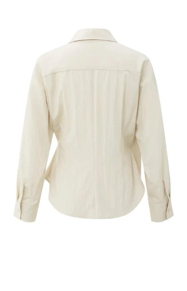 Getailleerde overslagblouse met lange mouwen - Afbeelding 5
