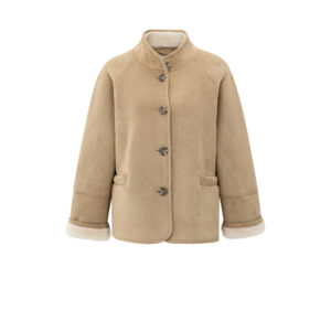 Oversized lammy jas met raglanmouwen