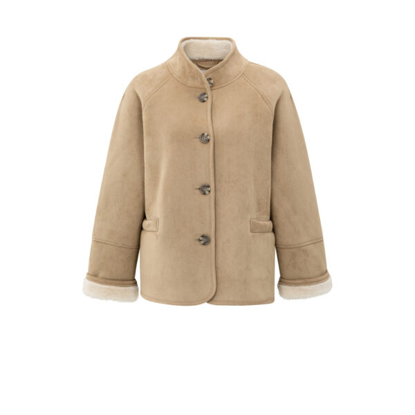 Oversized lammy jas met raglanmouwen
