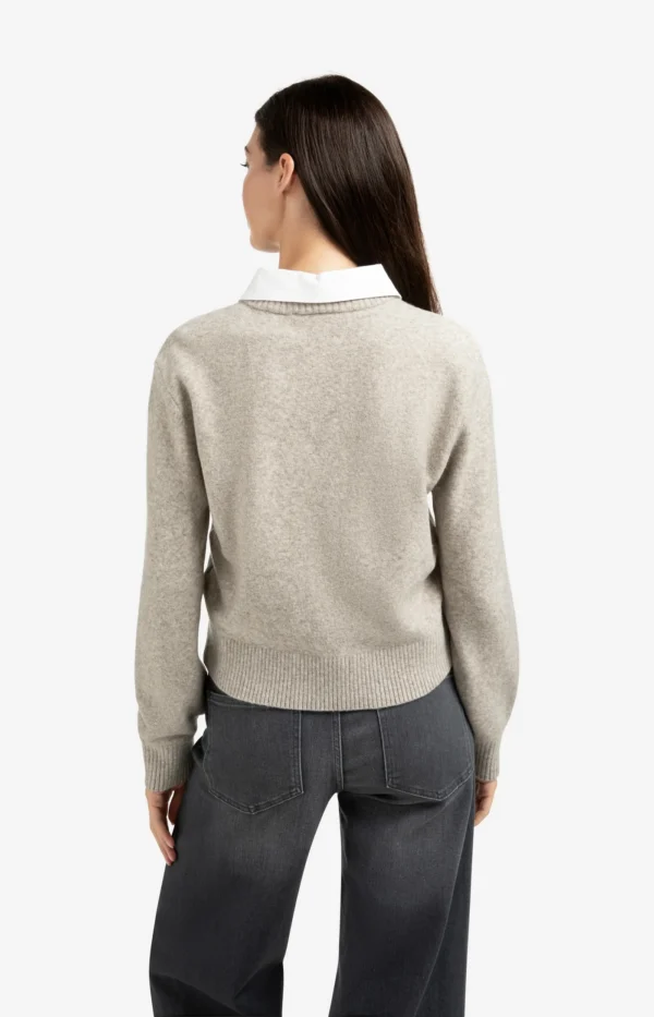 Vest met afneembare kraag en knoopsluiting - Afbeelding 4
